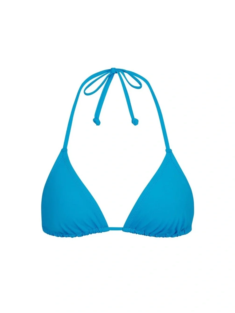 SKIMS Signature Swim Triangle Bikini Top in Tide Blue
